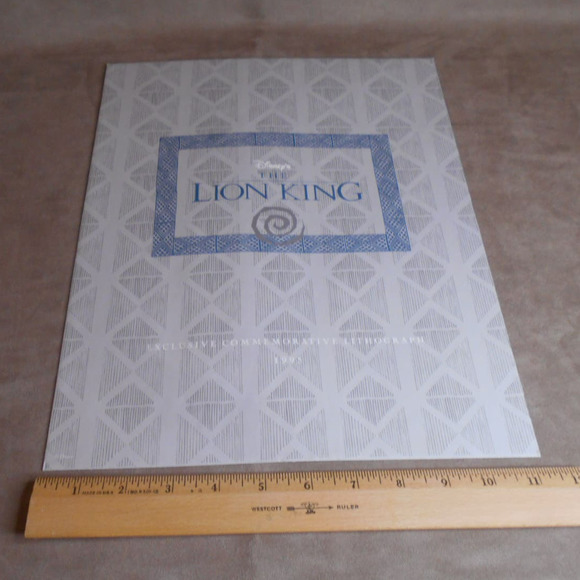 Lion King 1995  Envelope Only Disney Commemorative Lithograph - Picture 2 of 3
